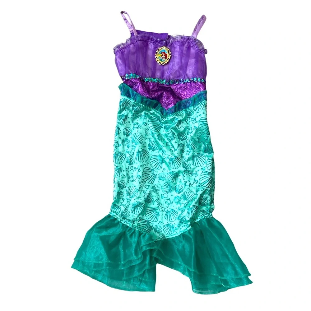 Disney Princess Ariel Dress Costume for Girls Teal/Purple 4-6X